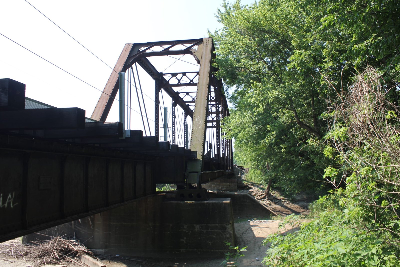 Looking south